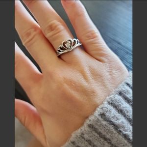 Enchanted Disney Heart Crown Diamond Ring